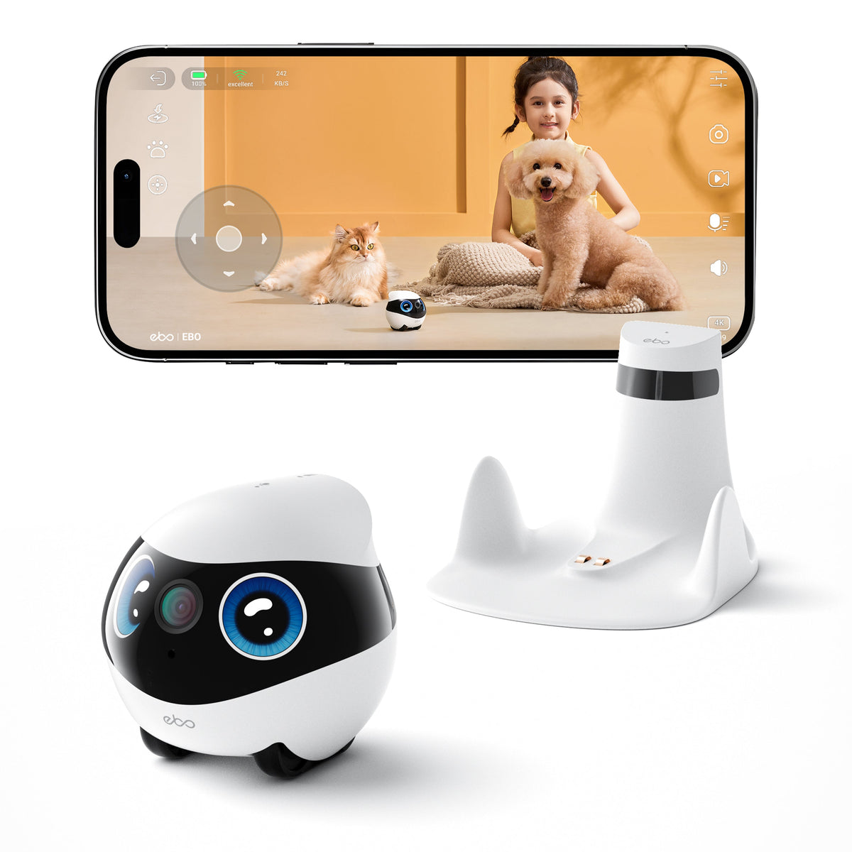 EBO Mini FamilyBot – 2K Smart Home Robot